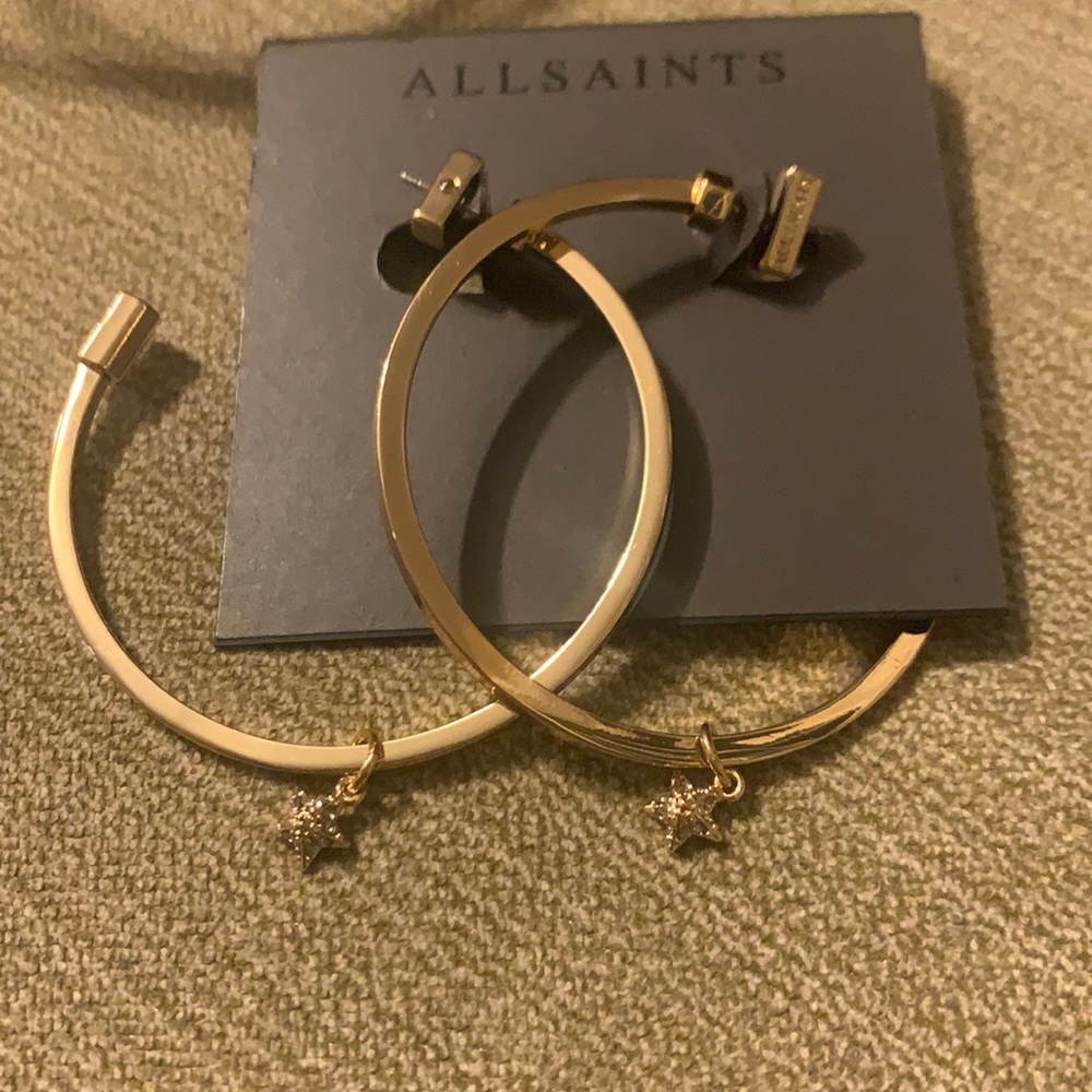 ALLSAINTS
Star Charm Hoop Earrings